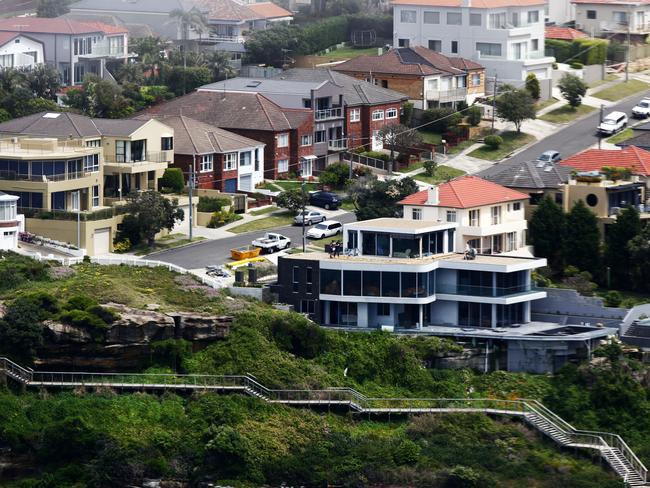 House at 4 George Street, Dover Heights in Sydney (2nd L) where radio shock jock Kyle Sandilands is now living and apparently renting from friend, neighbour and Kings Cross nightclub baron John Ibrahim, who lives in house across the road (R).