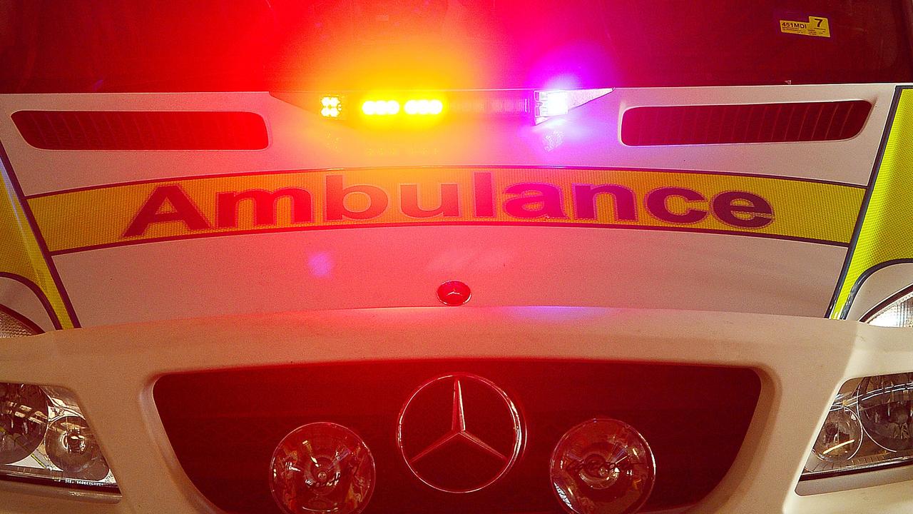 A man has been rushed to hospital after a crash at Manly West in the early hours of Saturday morning.