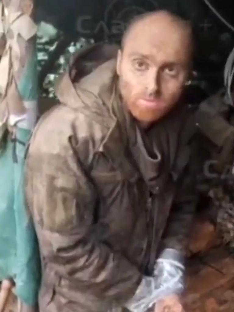 Australian man Oscar Jenkins was captured by Russian forces in Ukraine. Picture: Screengrab