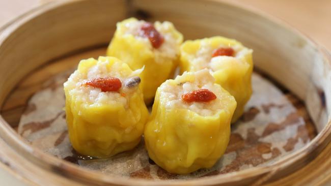 Tim Ho Wan’s pork dumplings with shrimp.