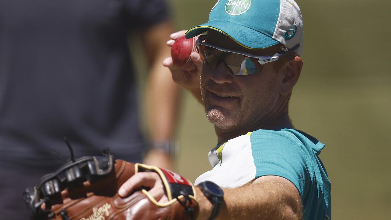 MELBOURNE, AUSTRALIA – DECEMBER 30: Australia assistant coach Andrew McDonald during an Australian nets session at Melbourne Cricket Ground on December 30, 2021 in Melbourne, Australia. (Photo by Daniel Pockett/Getty Images)