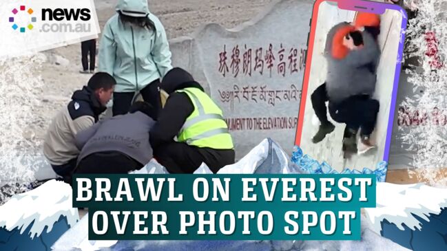 Huge brawl breaks out on Mt Everest over photo spot