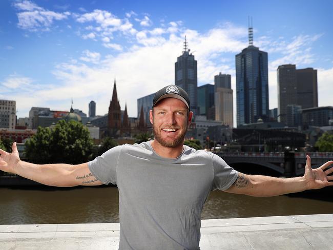 Groth in Melbourne where he’ll play his last tournament. Picture: Alex Coppel.