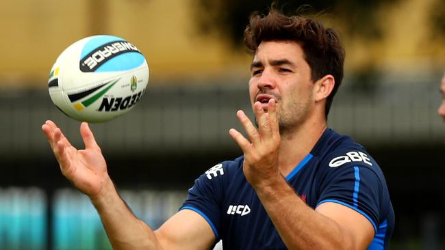 Aidan Guerra during the Sydney Roosters training session at Kippax Lake oval, Moore Park. Picture: Gregg Porteous