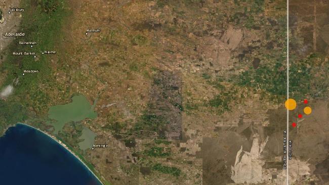 Earthquake measuring 4.8 on the Richter scale felt in SA. Picture: Geoscience Australia