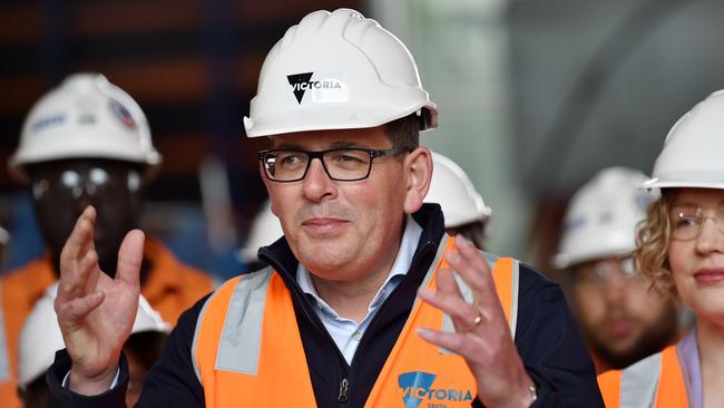 Labor’s ‘big build’ – which happily keeps construction unions on side – has set the state on track back to the dark days of the Cain-Kirner governments. Picture: Nicki Connolly