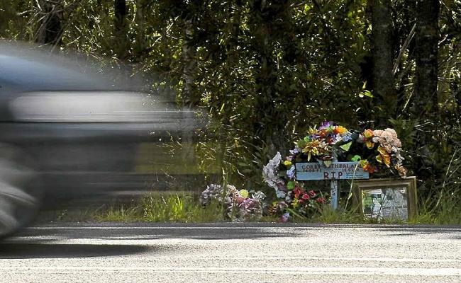 Clarence Valley Council wants to regulate memorials by the roadside, like this one near Arrawarra. . Picture: Debrah Novak