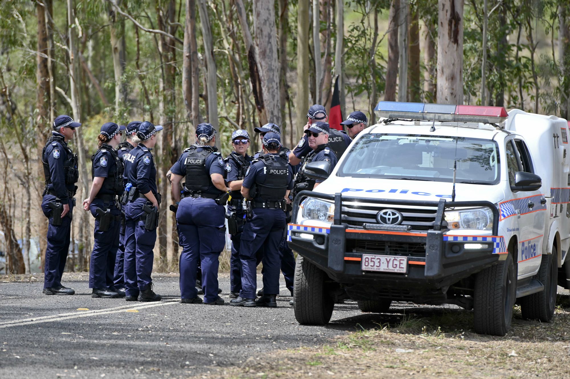 Deebing Creek Aboriginal protest camp broken up by police. Picture: Cordell Richardson