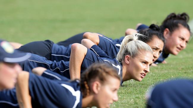 Allana Ferguson in action at a Jillaroos training camp.