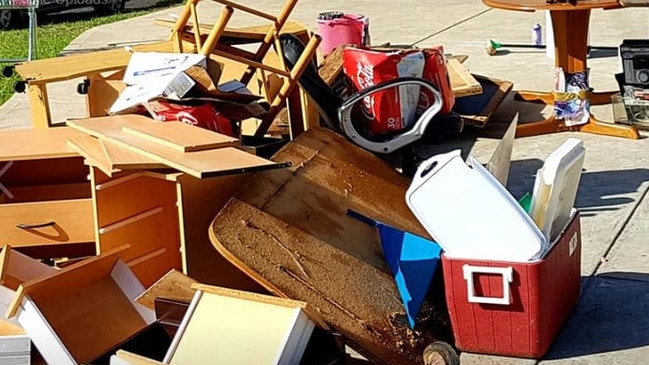 Rubbish recently dumped in the Tea Tree Gully area. Picture: Peter Field.