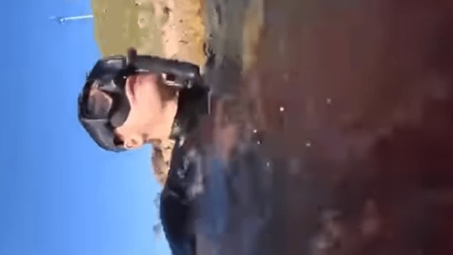 Italian backpacker Matteo Mariotti, 20, started filming seconds after