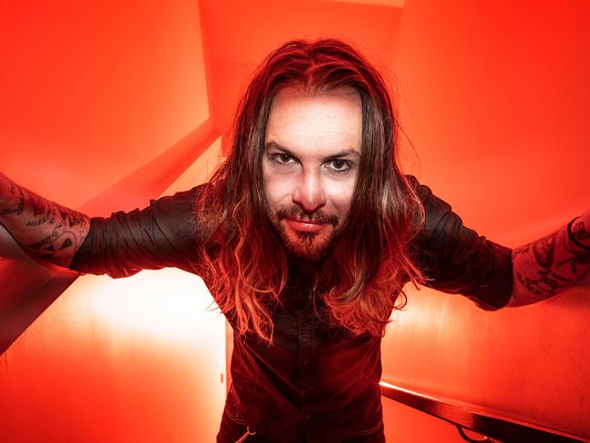 EMBARGO  NETWORK FIRST USE - NETWORK NEWS PREMIUM CONTENT: NO THE AUSTRALIAN NO NEWS.COM/NO SKY NEWS Phil De Carlo is a Minister of Satan and co-director at the Satanic Temple Australia - Satanic membership has doubled in five years. Picture: Tony Gough