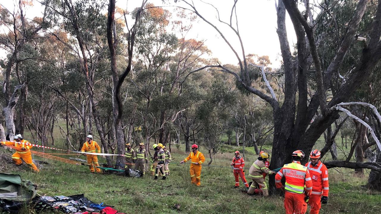 Crews from multiple agencies co-ordinated the rescue effort. Picture: Country Fire Authority