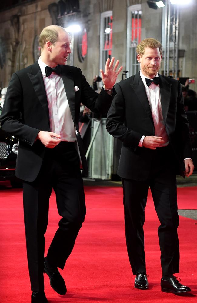 The royals looked relaxed at the premiere of Star Wars: The Last Jedi after reportedly filming a cameo as Stormtroopers. Picture: Getty Images