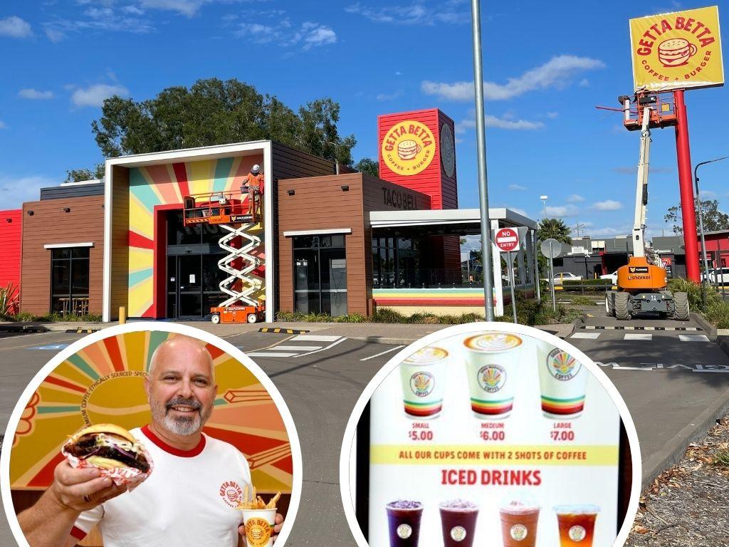 The former Taco Bell will soon be offering delicious coffee and burgers as the latest Getta Betta restaurant and drive through to open in Townsville. Pictures: Evan Morgan + Leighton Smith.