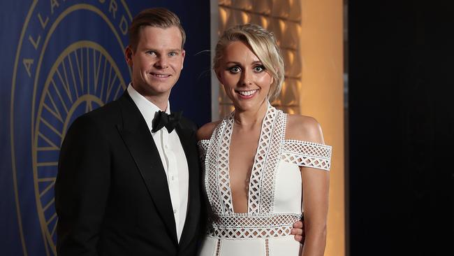 Australian cricket captain Steve Smith with his partner Dani Willis.