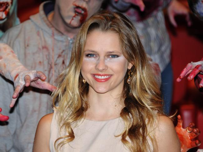 Teresa Palmer steps out for the Warm Bodies premier in London. Picture: Getty