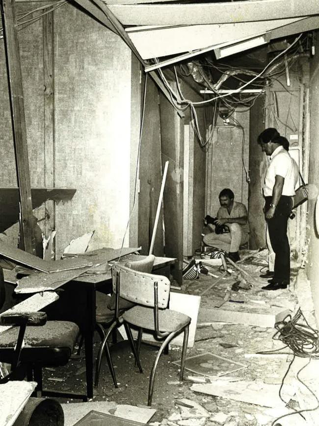 the Israeli consulate after the bomb blast in December 1982.