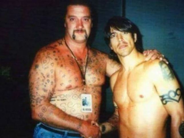 "Chopper" Read and Anthony Kiedis. Picture: Supplied