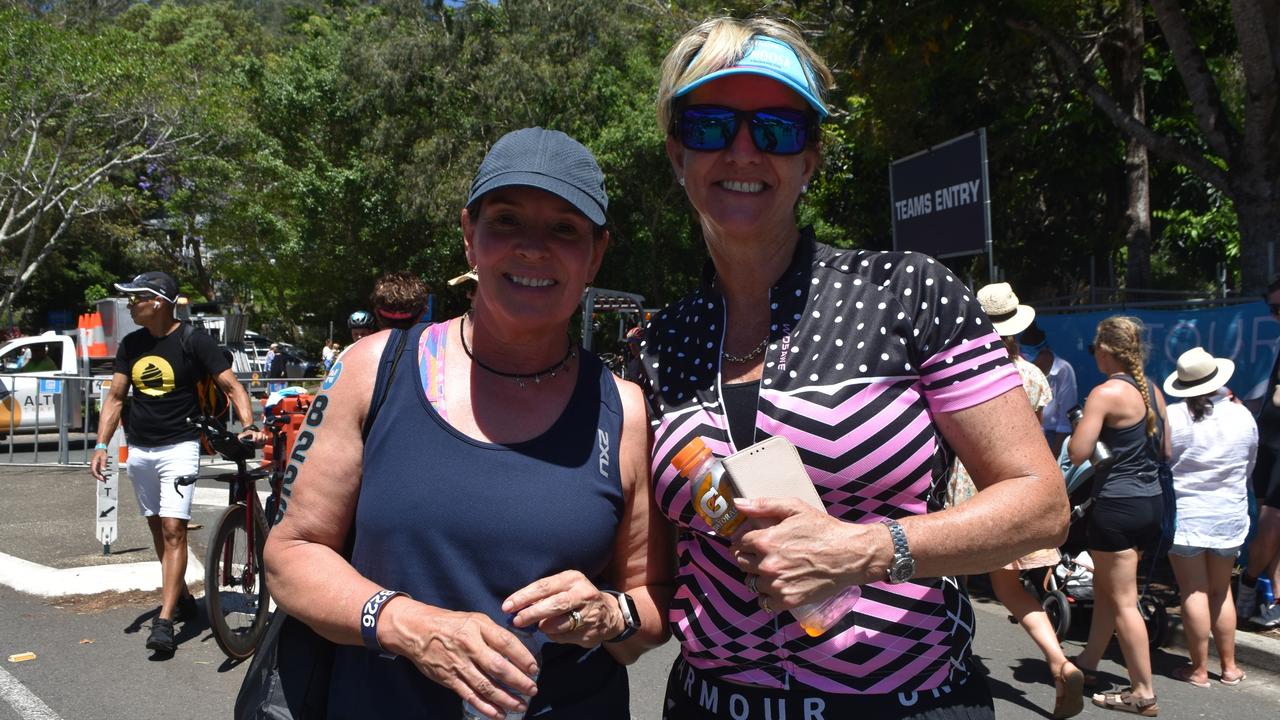 Hilary Forsyth and Mel Russell at the Garmin Noosa Triathlon on October 30, 2022. Picture: Sam Turner