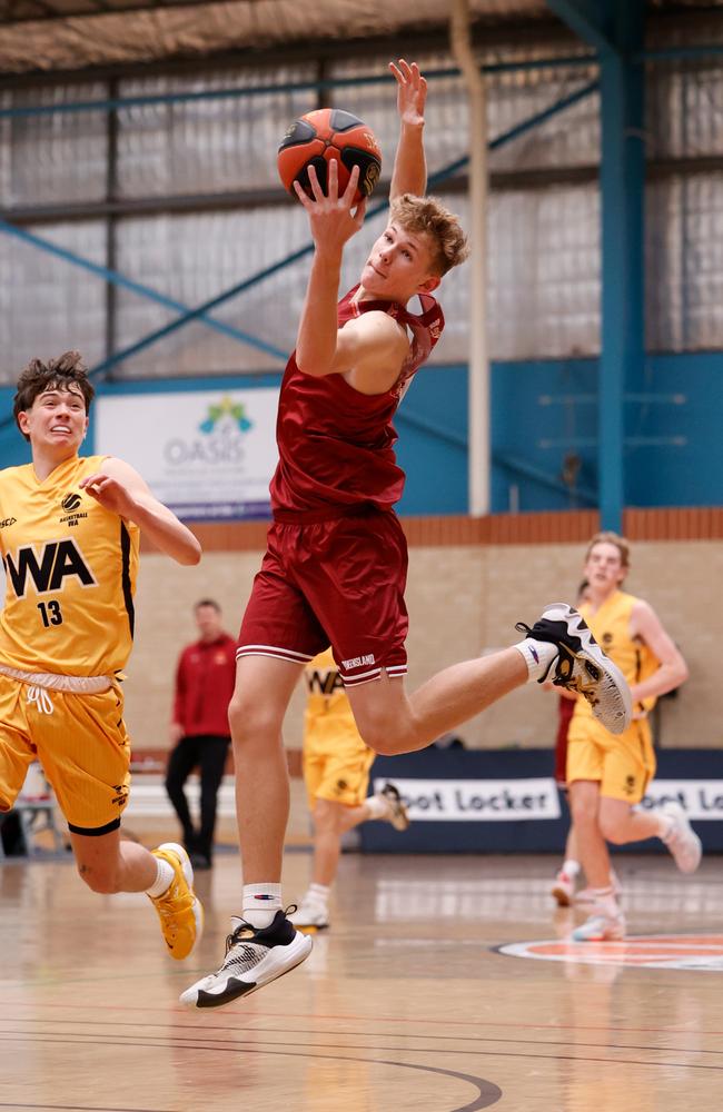 Queensland North's Isaac Weldon in action at the Under-16 National Championships. Picture: Mike Farnell