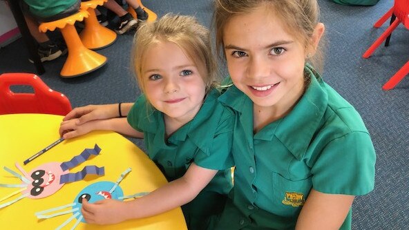 Westlawn Public School students meet up with their buddies.