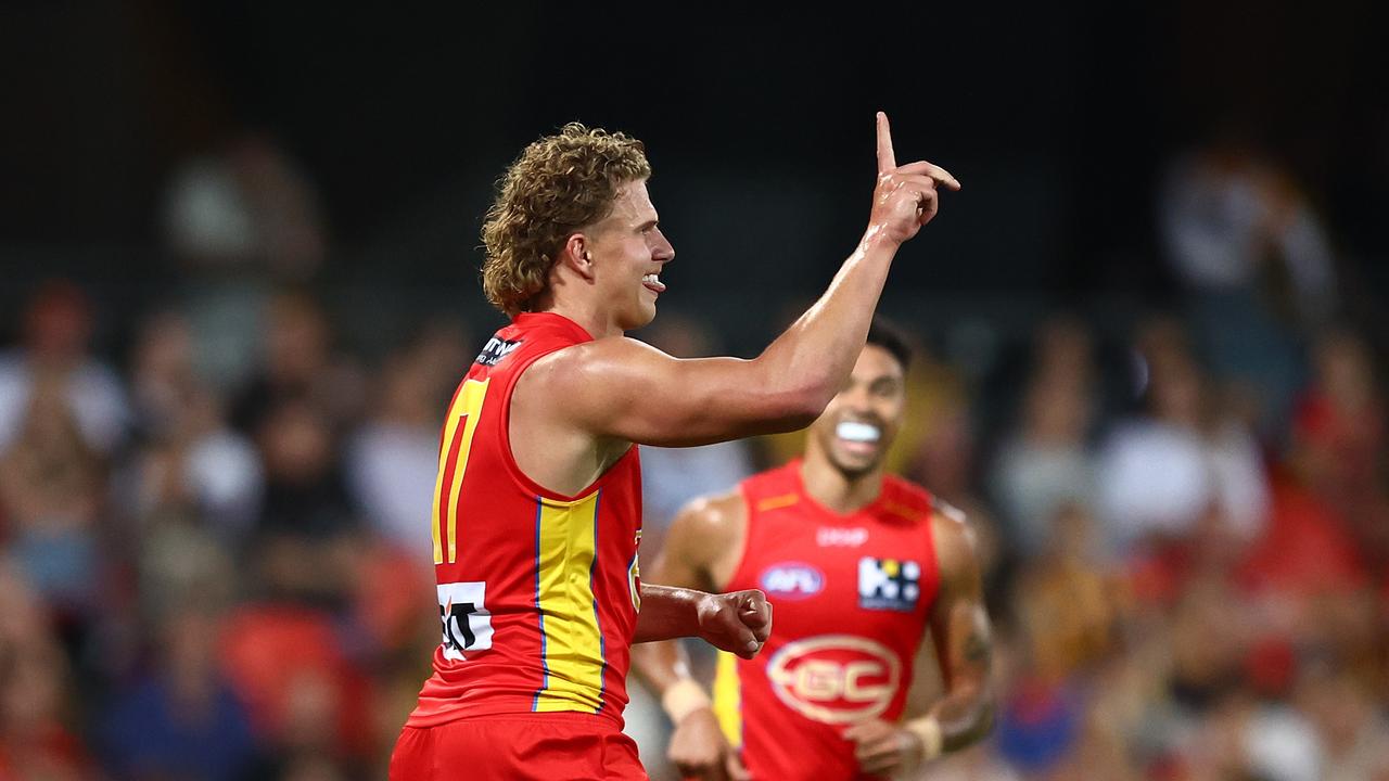 Jed Walter is enjoying his debut AFL season with the Gold Coast Suns. Picture: Chris Hyde/Getty Images