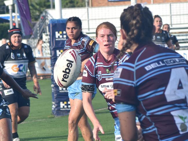 Halfback Reeghyn Beardmore was one of the Capras four try scorers.