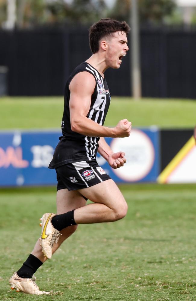 Lucas Edmonds has been a standout for the Palmerston Magpies in the 2023-24 NTFL season. Picture: Celina Whan / AFLNT Media