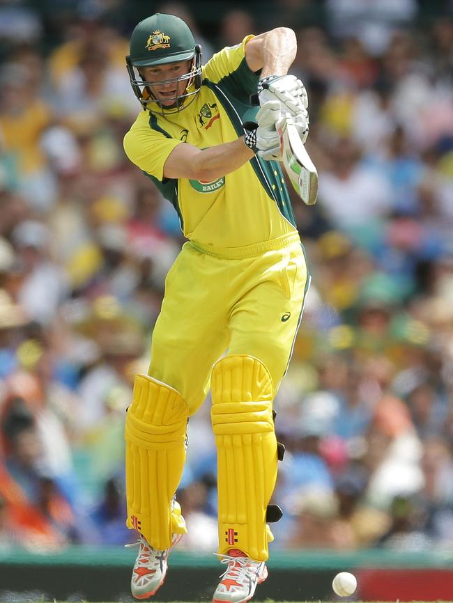 George Bailey in action in an ODI match against India at the SCG on January 23.