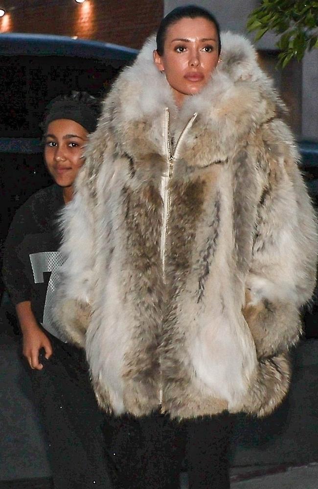 Kanye West's wife Bianca Censori covers up in fur coat while out