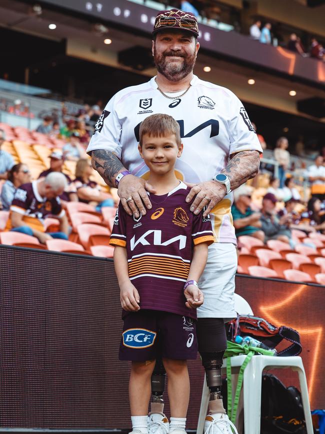 Glen Bennett and his son Hugo. Picture: Supplied
