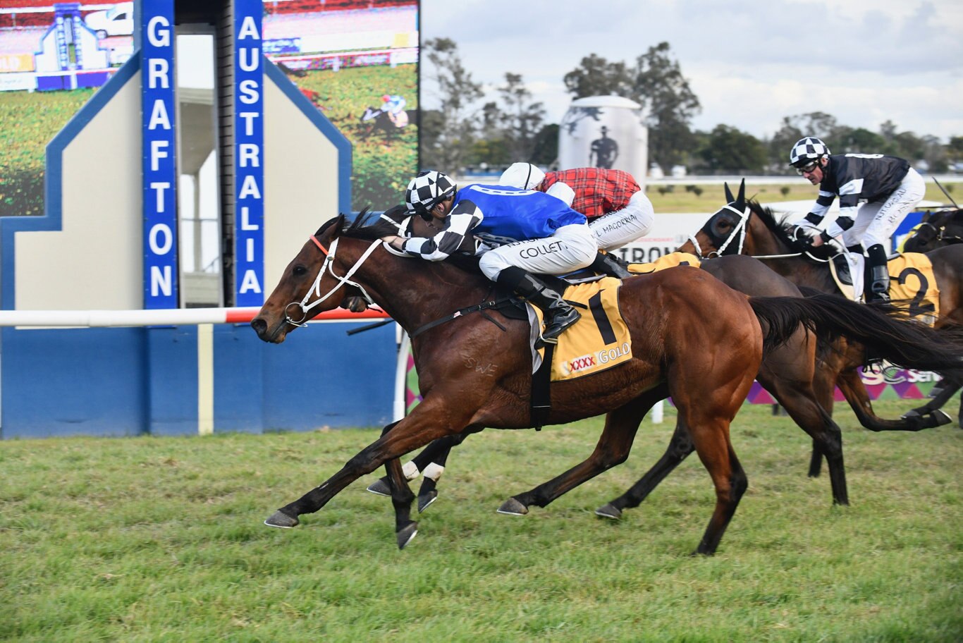 Jason Collett rode Kris Lees trained Sixties Groove to victory the $200,000 Iron Jack Grafton Cup (2350m) at Clarence River Jockey Club on Thursday, 9th July, 2020.