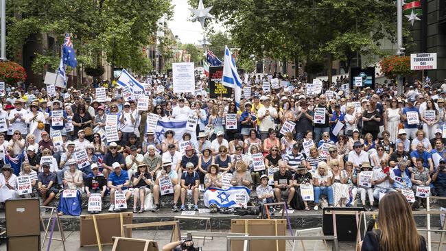 Enough is Enough rally at Sydney's Martin Place. Picture: NewsWire/ Monique Harmer