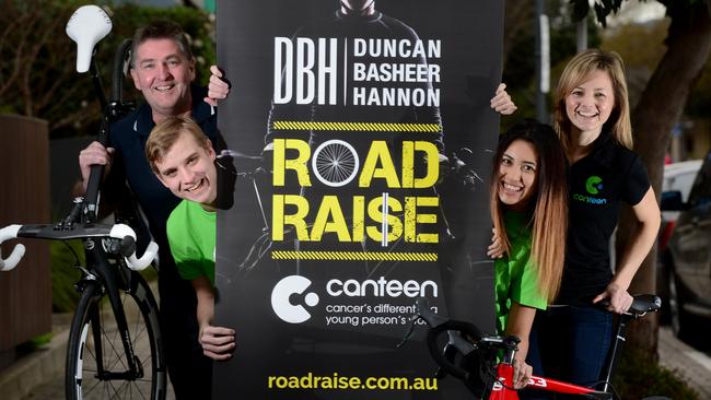 Ready for the Road Raise event are (left) Duncan Basheer Hannon general manager Steve Nolis and Mark Haseloff and (right), CanTeen’s Jodi Farley and Cassandra Davis. Picture: Tricia Watkinson