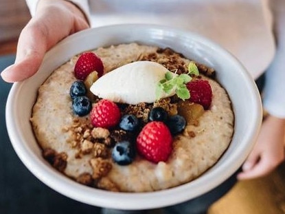 Gold Coast Bulletin's Taste craving corner No Name Lane. Warm up a chilly morning with the ultimate comfort breakfast: apple crumble porridge.