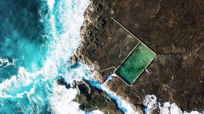 The Ourie Ocean Pool at the southern end of Werri Beach in Gerringong. Constructed in the rock shelf of the beach, take the kids as there is a separate children’s wading pool as well. Picture: Visit NSW