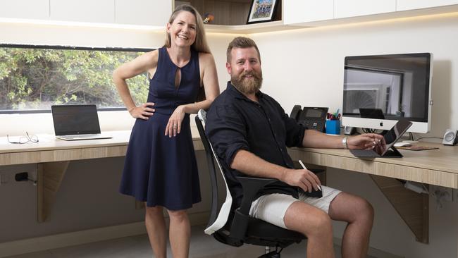 Damian and Anissa Cavanagh run smart home company, Electronic Living. Picture: Mark Cranitch.