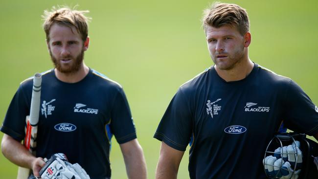 Kane Williamson (L) and Corey Anderson (R) will look to belt the Aussie bowlers around Eden Park.