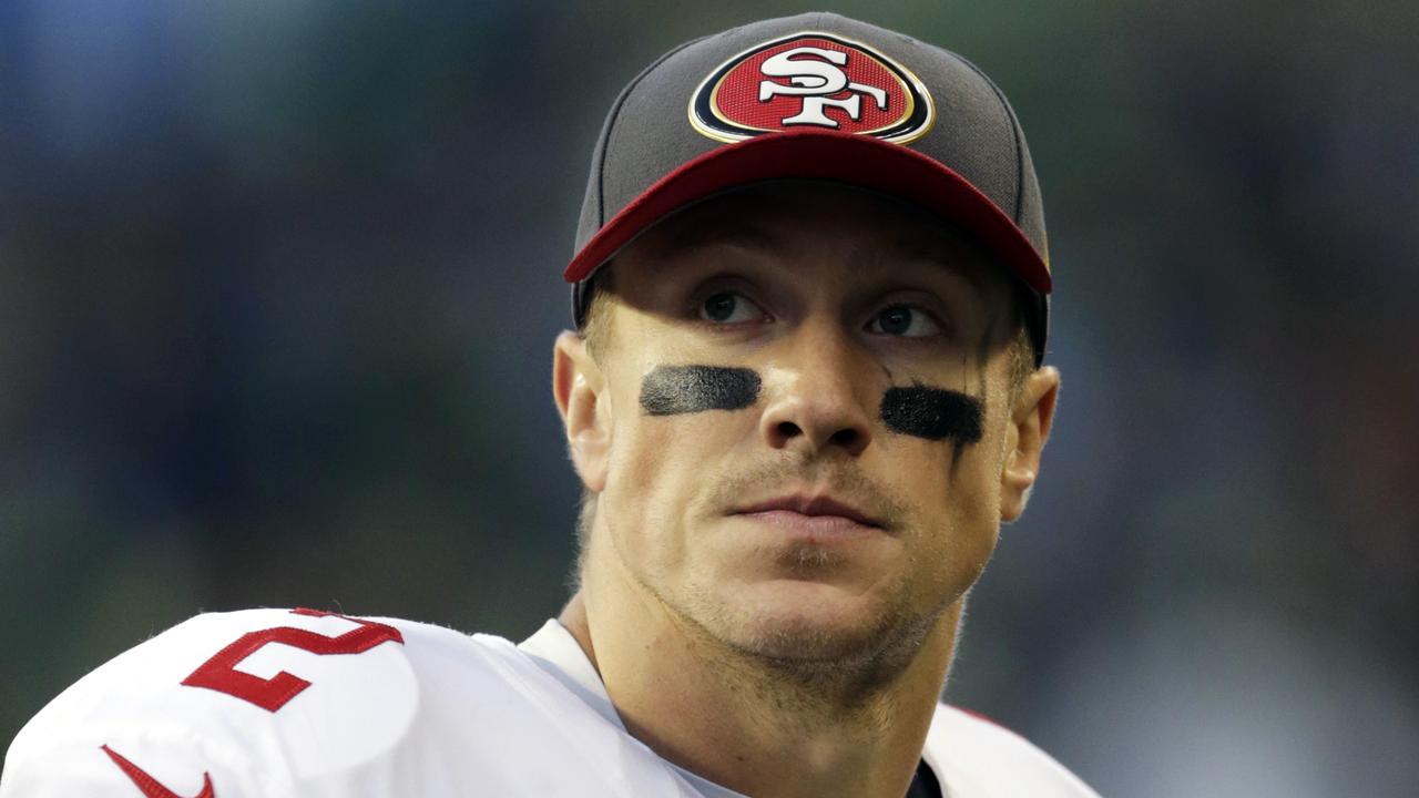 49ers quarterback Blaine Gabbert had a press conference and no one