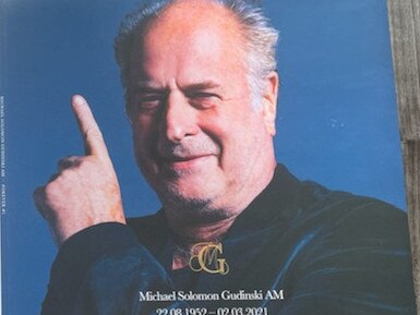 Michael Gudinski's commemorative memorial program ,