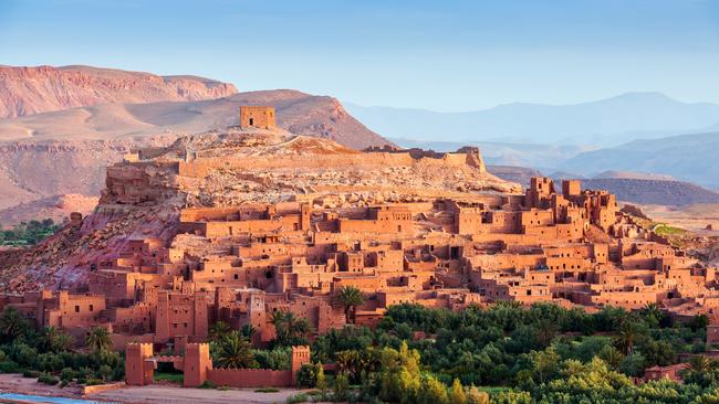 Ouarzazate on the edge of the Sahara desert in Morocco.