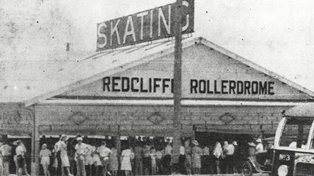 Redcliffe’s Rollerdrome had canvas walls to keep patrons cool and allow for open-air skating during summer. PHOTO: Courtesy Moreton Bay Regional Council