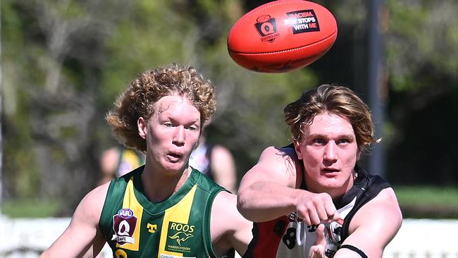 Morningside player Oscar BarryQAFL colts between Morningside and Maroochydore.Saturday April 13, 2024. Picture, John Gass