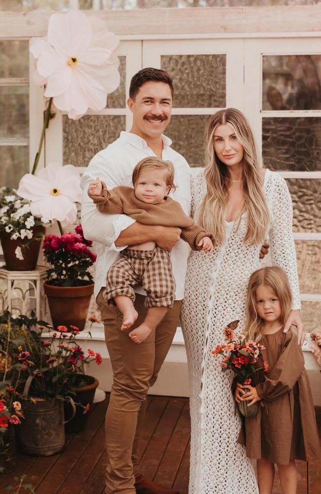 Dani and Frank Paranthoiene with children Hartley, 1, and Inka, 3. Picture: Supplied
