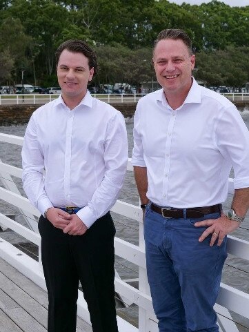 The now-disendorsed LNP candidate for Deagon Ward, Brock Alexander, with Brisbane Lord-Mayor Adrian Schrinner. Photo: Team Schrinner.