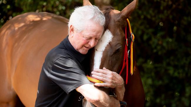 Still A Star (horse) and Bill Ryan, the trainer who has lung cancer. Picture: Sharon Lee Chapman.