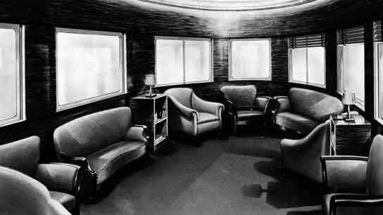 The parlour car was a statement in luxury. Picture: Public Records Office of Victoria