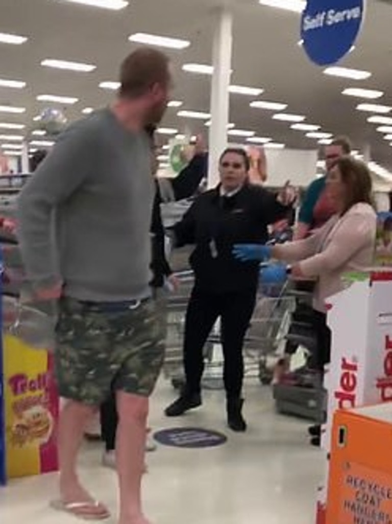 Other shoppers and Big W security staff got involved to separate the pair. Picture: Twitter @KeiraSavage00.