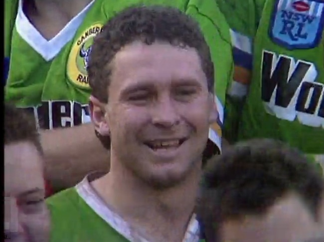 Ricky Stuart after the team’s 1989 win.